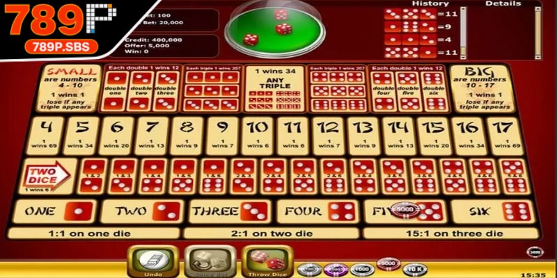 Các loại cược phổ biến có trong game sicbo