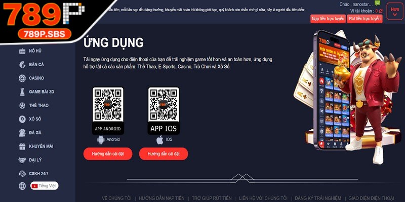 Tải app 789P mang đến cho bạn những giây phút giải trí tuyệt vời
